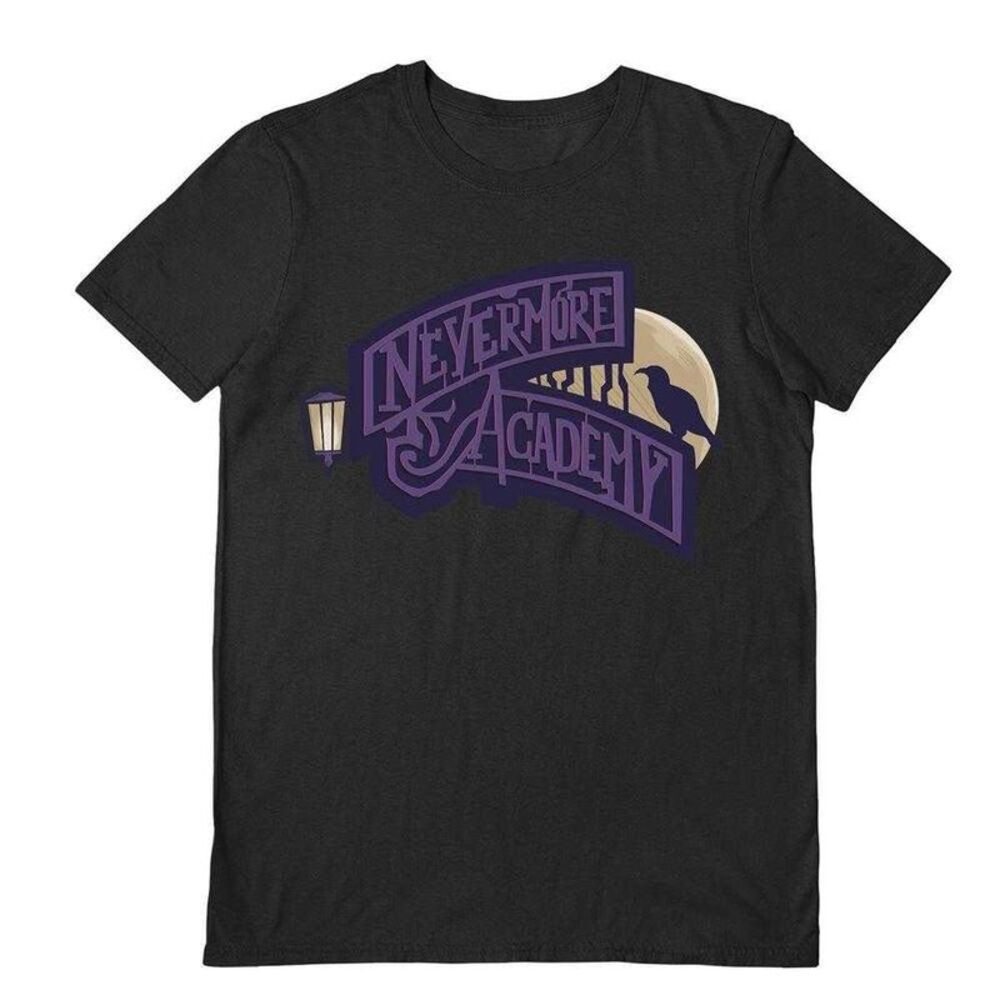 Wednesday Unisex Adult Nevermore Academy Logo T-Shirt / Black